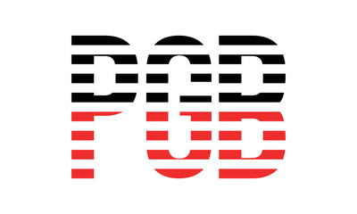 PGB three initial letter iconic line negative space minimal logo design vector template. monogram, abstract, wordmark, business, typography, minimalist, brand, company, flat, modern, unique, simple