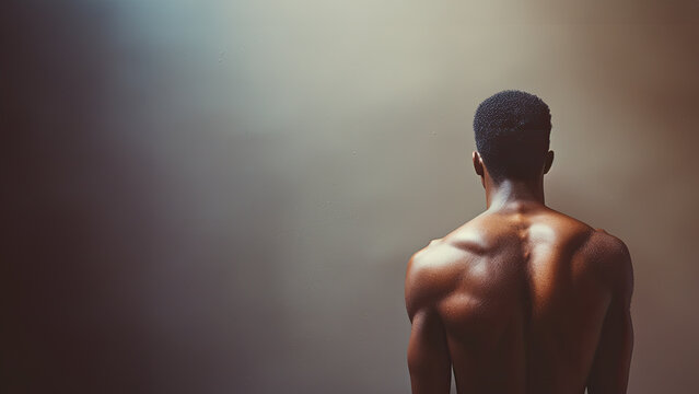 Back Portrait of Afro-Caribbean Man