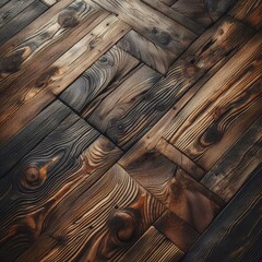 Close-up of a dark wooden floor
