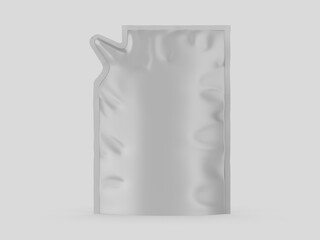 Spout pouch Blank template, 3d render illustration.
