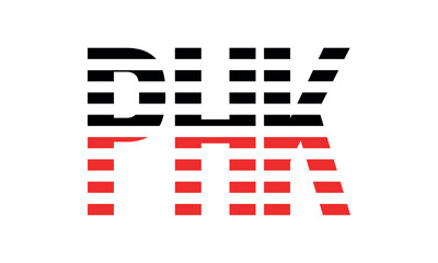 PHK three initial letter iconic line negative space minimal logo design vector template. monogram, abstract, wordmark, business, typography, minimalist, brand, company, flat, modern, unique, simple