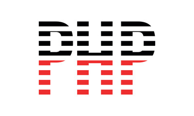 PHP three initial letter iconic line negative space minimal logo design vector template. monogram, abstract, wordmark, business, typography, minimalist, brand, company, flat, modern, unique, simple