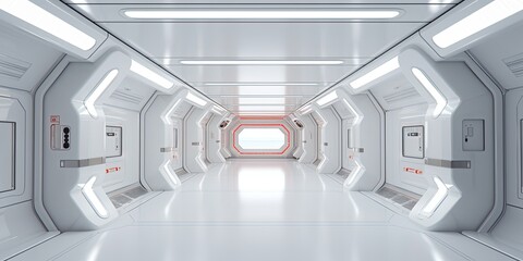 Space station or Sci-fi style futuristic facility external panel surface background. Exterior of scifi device.