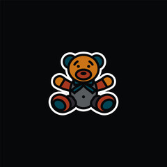 Original vector illustration. A plush toy icon.
