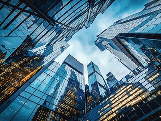 Urban Skyline from Below