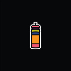 Original vector illustration. The icon of a sports water bottle.