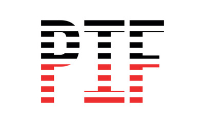 PIF three initial letter iconic line negative space minimal logo design vector template. monogram, abstract, wordmark, business, typography, minimalist, brand, company, flat, modern, unique, simple