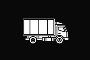 Original vector illustration. A truck. A contour icon.