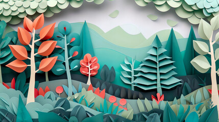 forest paper craft
