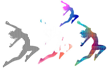 silhouette dancing girl