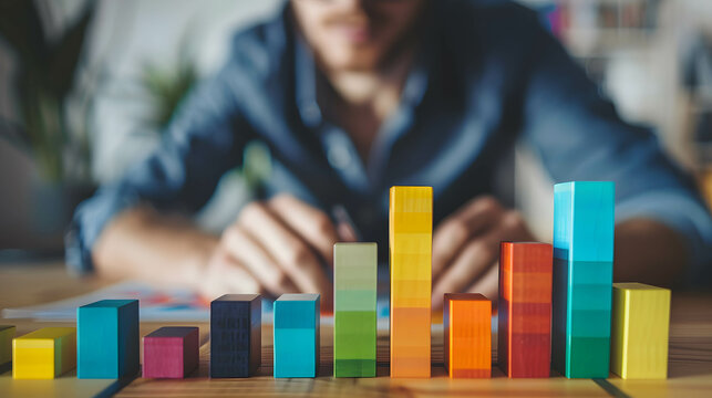 Businessman or investor or fund manager planning to diversify risk and asset allocation and portfolio management in stock market