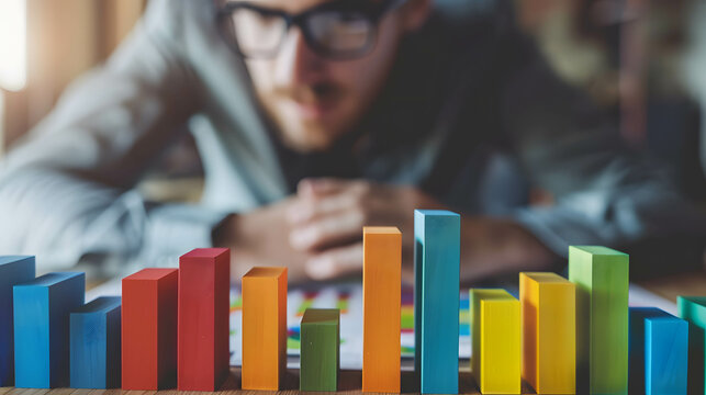 Businessman or investor or fund manager planning to diversify risk and asset allocation and portfolio management in stock market