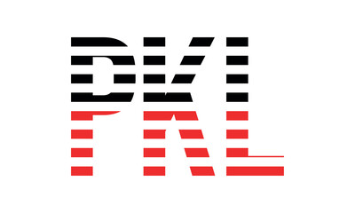 PKL three initial letter iconic line negative space minimal logo design vector template. monogram, abstract, wordmark, business, typography, minimalist, brand, company, flat, modern, unique, simple