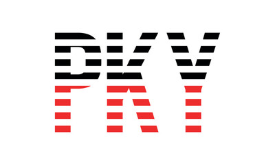 PKY three initial letter iconic line negative space minimal logo design vector template. monogram, abstract, wordmark, business, typography, minimalist, brand, company, flat, modern, unique, simple