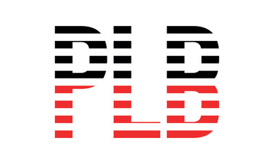 PLB three initial letter iconic line negative space minimal logo design vector template. monogram, abstract, wordmark, business, typography, minimalist, brand, company, flat, modern, unique, simple