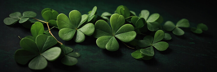 Concept for St. Patrick's Day. Macro photos of objects symbolizing this holiday.