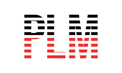 PLM three initial letter iconic line negative space minimal logo design vector template. monogram, abstract, wordmark, business, typography, minimalist, brand, company, flat, modern, unique, simple