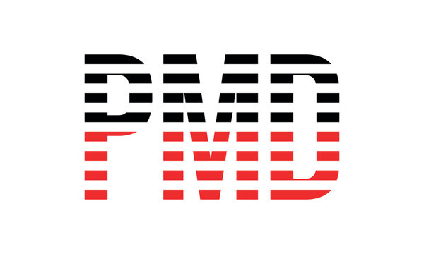 PMD three initial letter iconic line negative space minimal logo design vector template. monogram, abstract, wordmark, business, typography, minimalist, brand, company, flat, modern, unique, simple