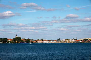 View from the Müritz to the harbor of Waren