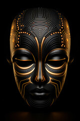 ethno mask on black background