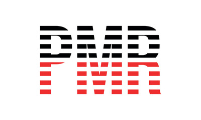 PMR three initial letter iconic line negative space minimal logo design vector template. monogram, abstract, wordmark, business, typography, minimalist, brand, company, flat, modern, unique, simple