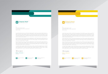 corporate modern letterhead design template with yellow color. creative modern letter head design template for your project. letterhead, letter head, Business letterhead design.
