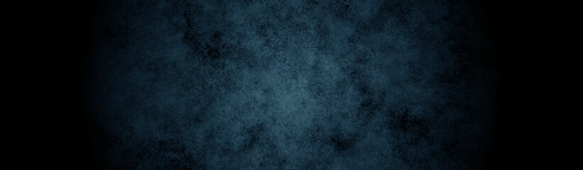 Naklejka premium Abstract classic blue grunge decorative navy dark wall background. Blue grunge marbled texture banner background. Black and blue grunge background with space view. Light blue grunge paper textrue.