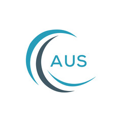 AUS  logo design template vector. AUS Business abstract connection vector logo. AUS icon circle logotype.
