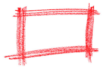Red frame isolated on transparent background
