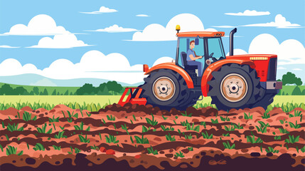 Preparation of soil isolated cartoon vector s. Farmer