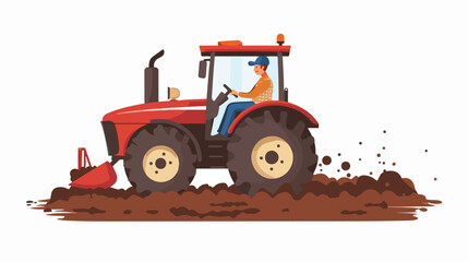 Preparation of soil isolated cartoon vector s. Farmer