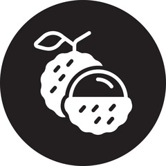 Lychee glyph icon