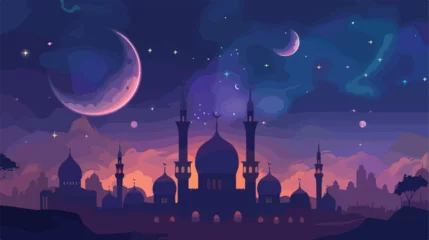 Crédence de cuisine en verre imprimé Violet Ramadan kareem vector  ramadan holiday celebration background
