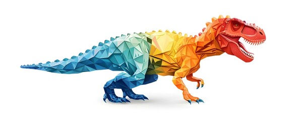 Trex sticker presented against a white background A vibrant LGBTQ Trex sticker displayed against a...