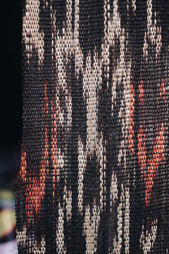 T'nalak cloth in original color combination. T'nalak is made from Abaca AKA Manila Hemp and Musa textilis is a natural leaf fiber species of banana, native to the Philippines. Plant based textile. 