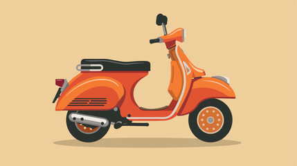 Fototapeta na wymiar Scooter motorcycle icon template design Flat vector