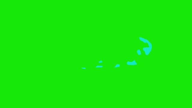 Cartoon Flash FX Energy Explosion on Green Screen - Cartoon FX Explosion with Key Color - 4K Video