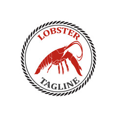 Lobster logo design template