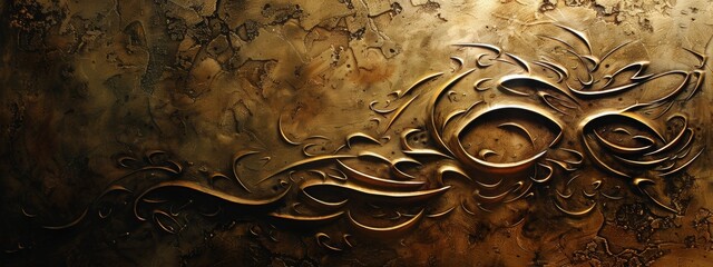 the style of arabic/farsi calligraphy, ambiguous forms, airbrush art