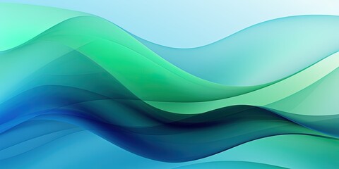 Fototapeta premium Green-Blue Wave Background