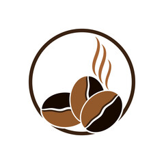 Coffee bean icon vector