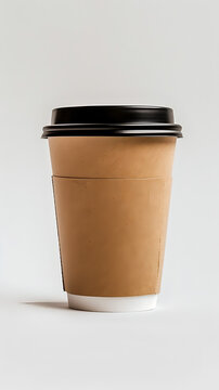 take away coffee cup on white background
