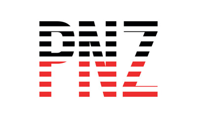 PNZ three initial letter iconic line negative space minimal logo design vector template. monogram, abstract, wordmark, business, typography, minimalist, brand, company, flat, modern, unique, simple