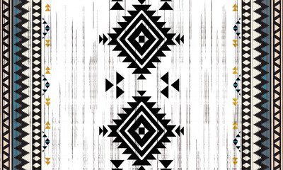 Navajo tribal vector seamless pattern. Native American ornament. Ethnic South Western decor style. Boho geometric ornament. Vector seamless pattern. Mexican blanket, rug. Woven carpet illustration	
