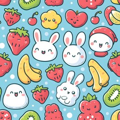 Cute Background: Featuring adorable characters and playful patterns, this background adds a touch of sweetness to any project.