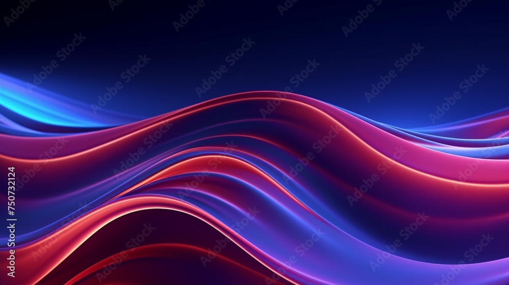 Wall mural abstract background with wavy glowing neon lines colorful wallpaper