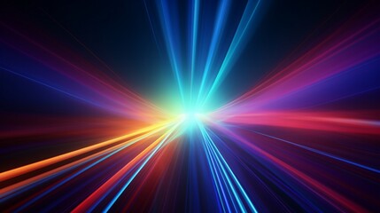 Fototapeta na wymiar abstract background with colorful spectrum Modern wallpaper with bright neon rays and glowing lines