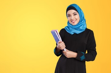 Female arab school or university student