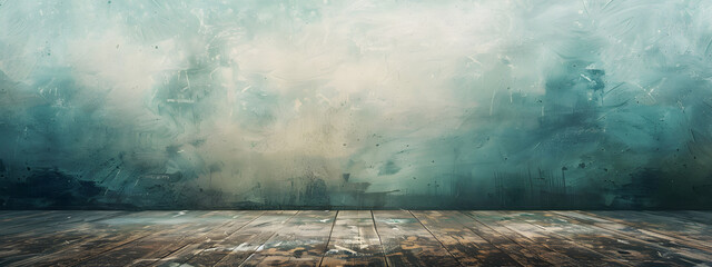 An empty space area wooden plank in mystery room. - obrazy, fototapety, plakaty