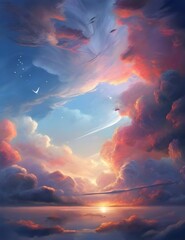 sunset in the clouds
